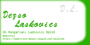 dezso laskovics business card